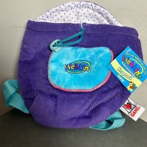 Ganz Webkinz Accessories Knapsack Carrier Purple Corduroy